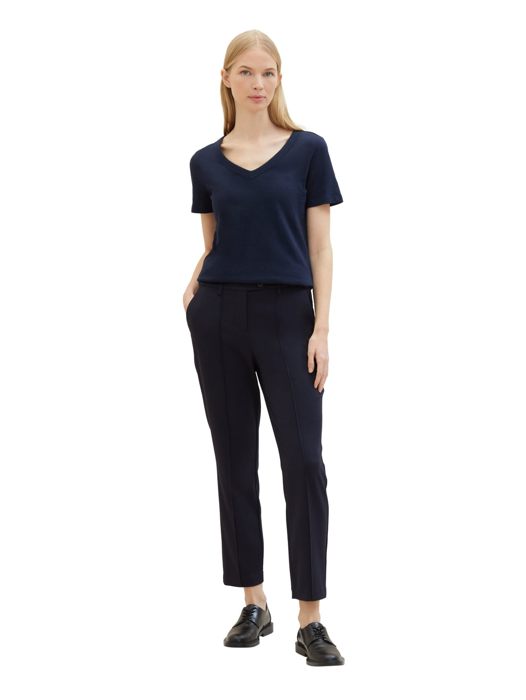 Mia Slim trousers with recycled polyester - Blue