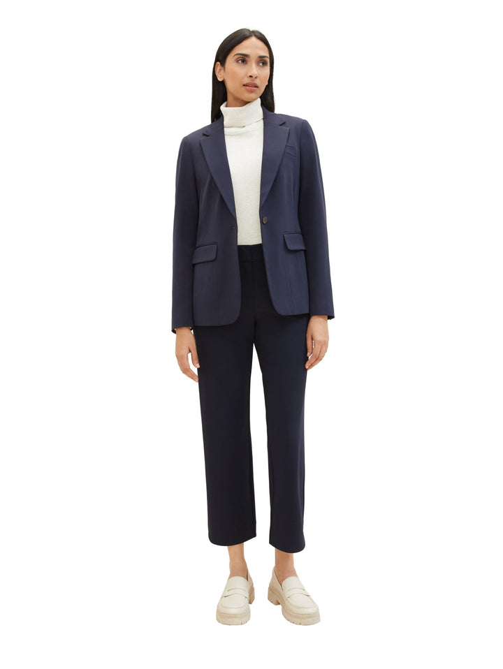 Cropped Mia straight trousers - Blue