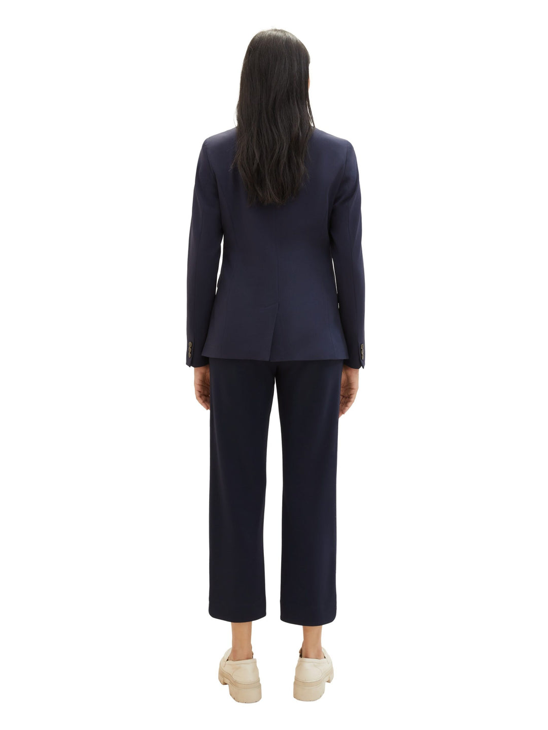 Cropped Mia straight trousers - Blue