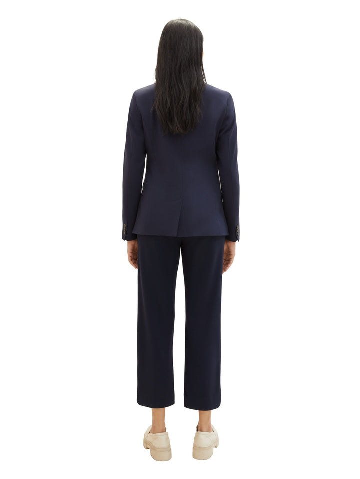 Cropped Mia straight trousers - Blue