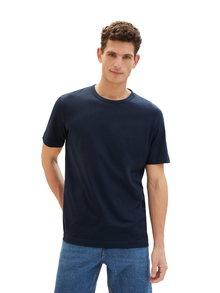 Basic T-shirt with a logo print - Blue