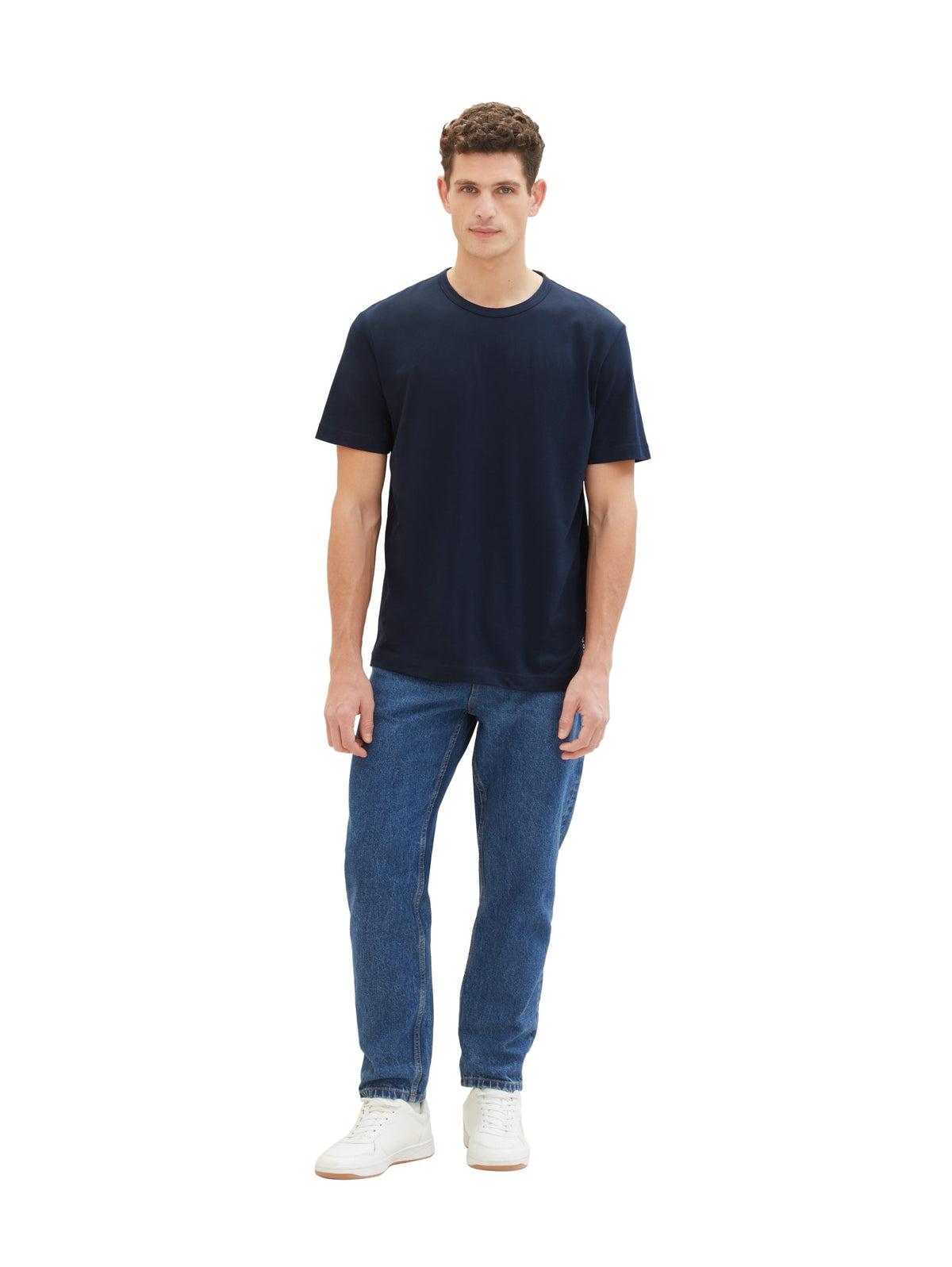 Basic T-shirt with a logo print - Blue