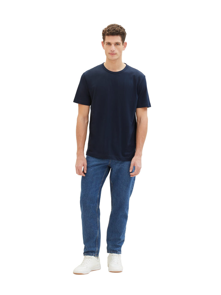 Basic T-shirt with a logo print - Blue