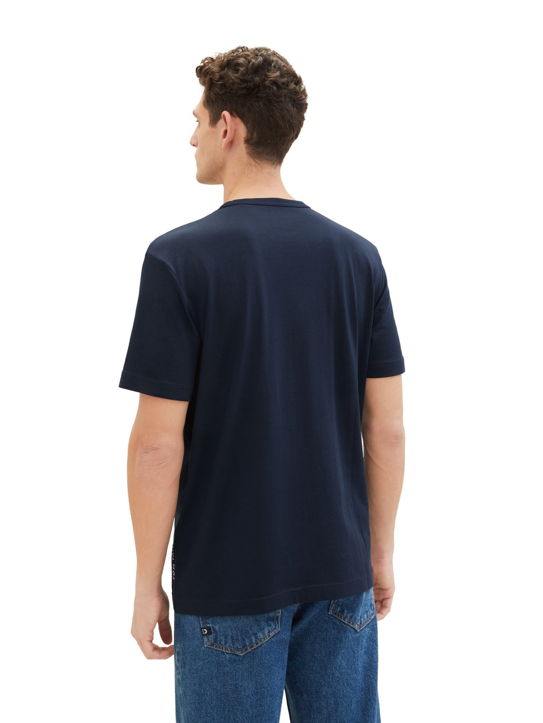 Basic T-shirt with a logo print - Blue