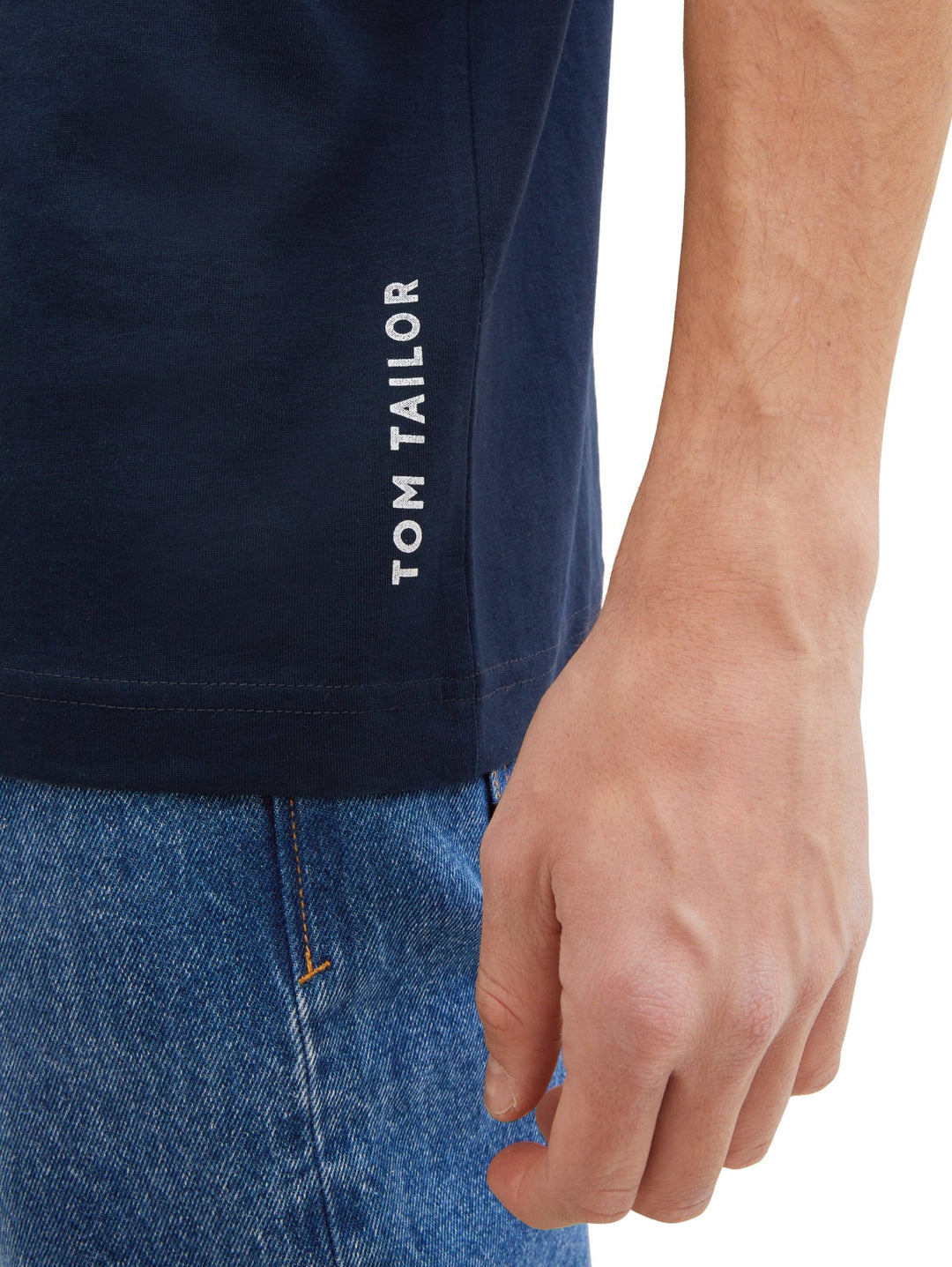 Basic T-shirt with a logo print - Blue