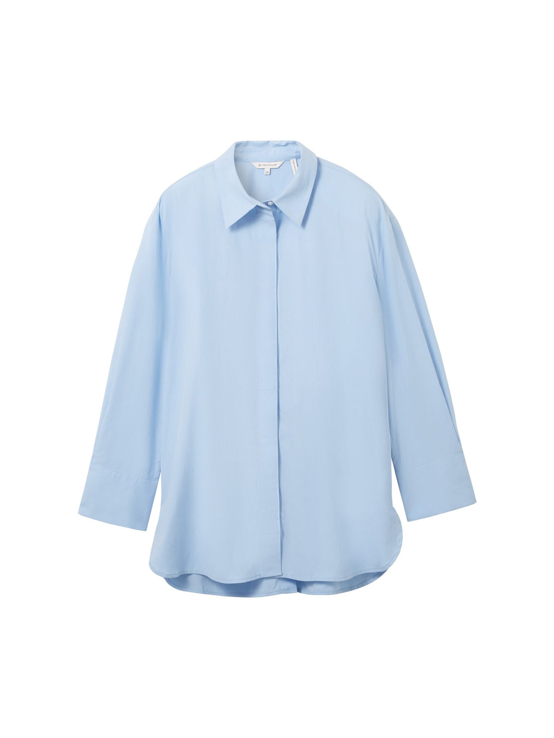 Plain-coloured blouse with TENCEL(TM) Lyocell - Blue