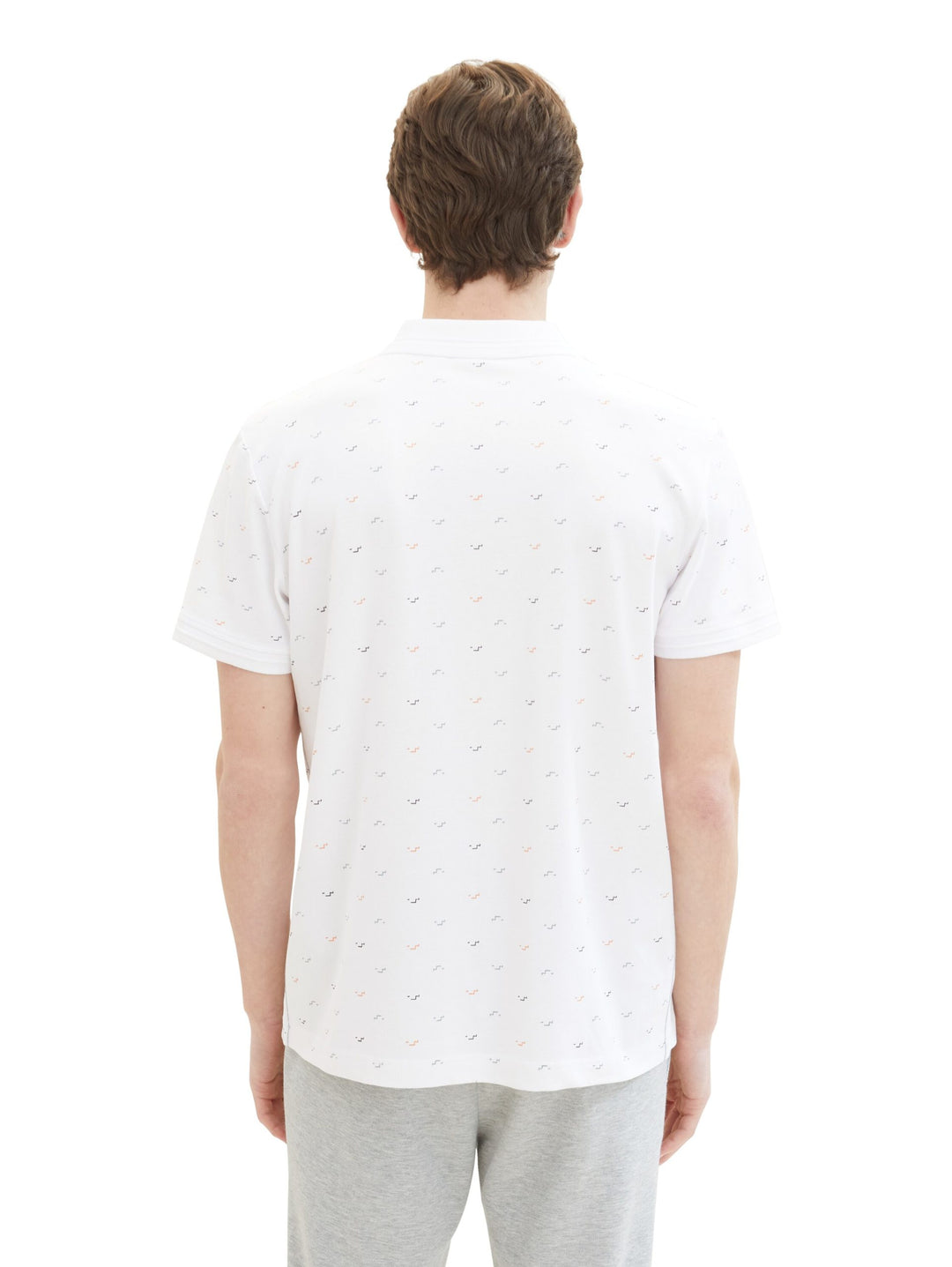 Polo shirt with an all-over print - White