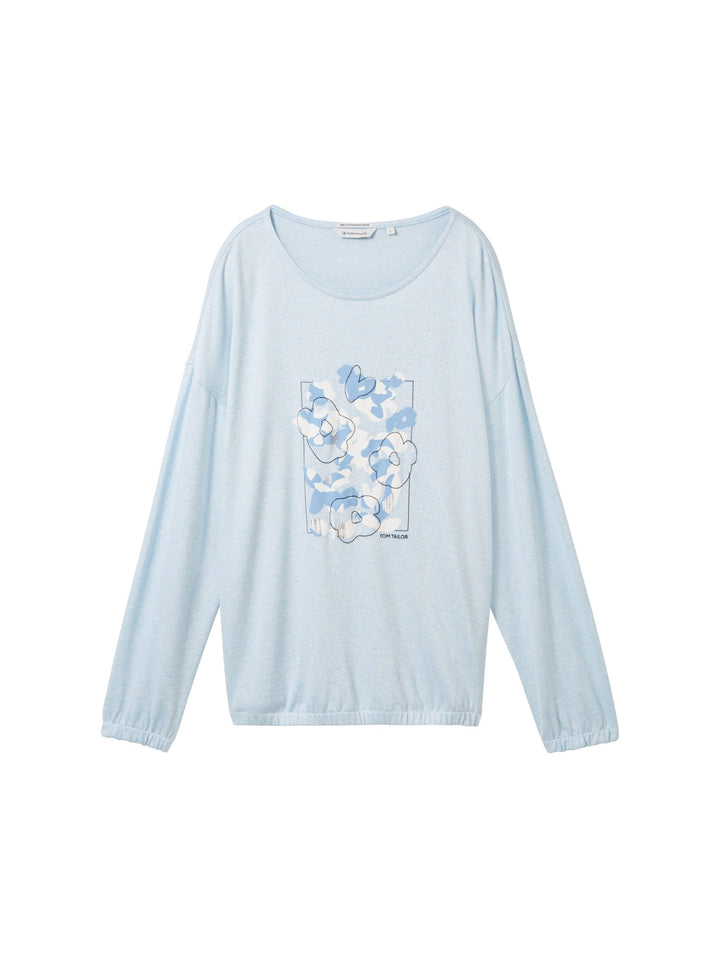 Long-sleeved shirt with LENZING (TM) ECOVERO (TM) - Blue