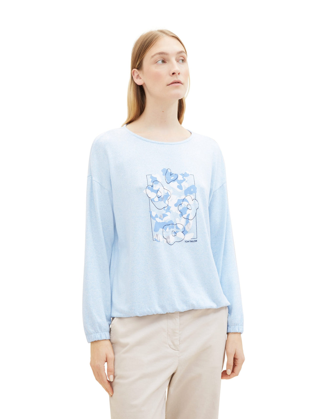 Long-sleeved shirt with LENZING (TM) ECOVERO (TM) - Blue