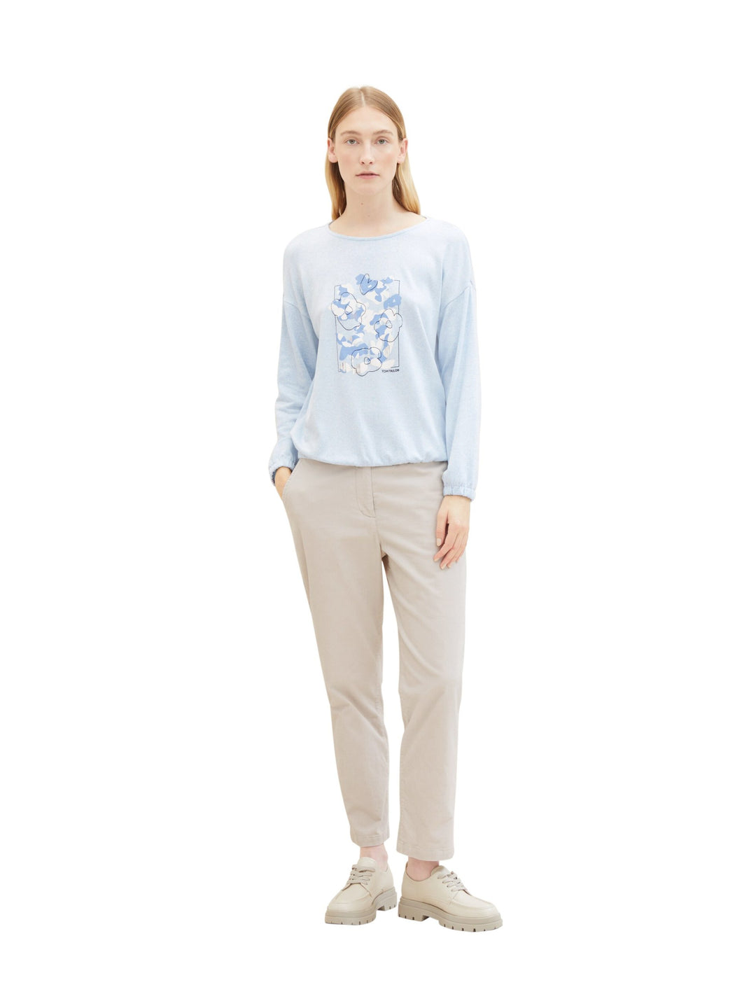 Long-sleeved shirt with LENZING (TM) ECOVERO (TM) - Blue