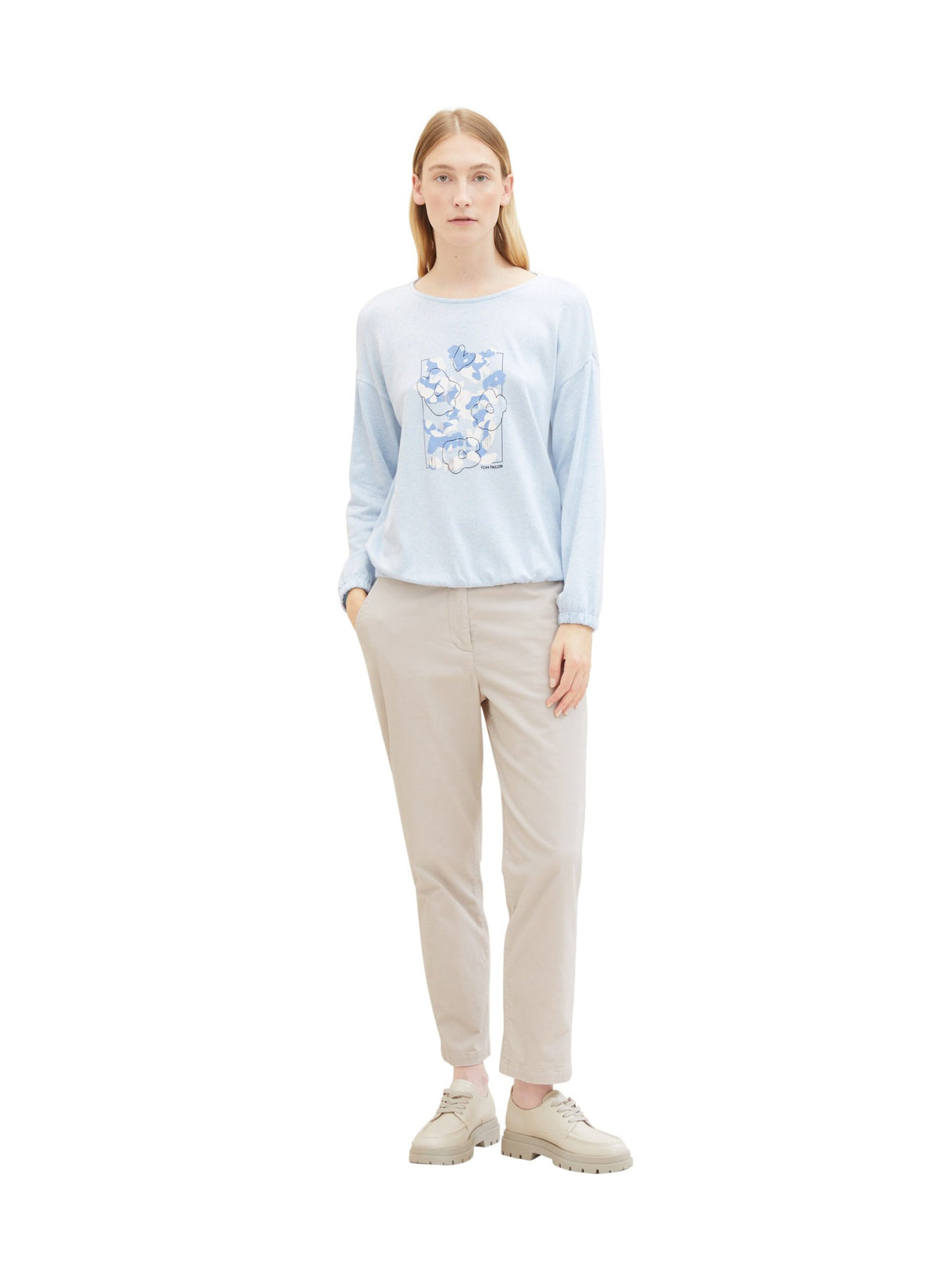 Long-sleeved shirt with LENZING (TM) ECOVERO (TM) - Blue