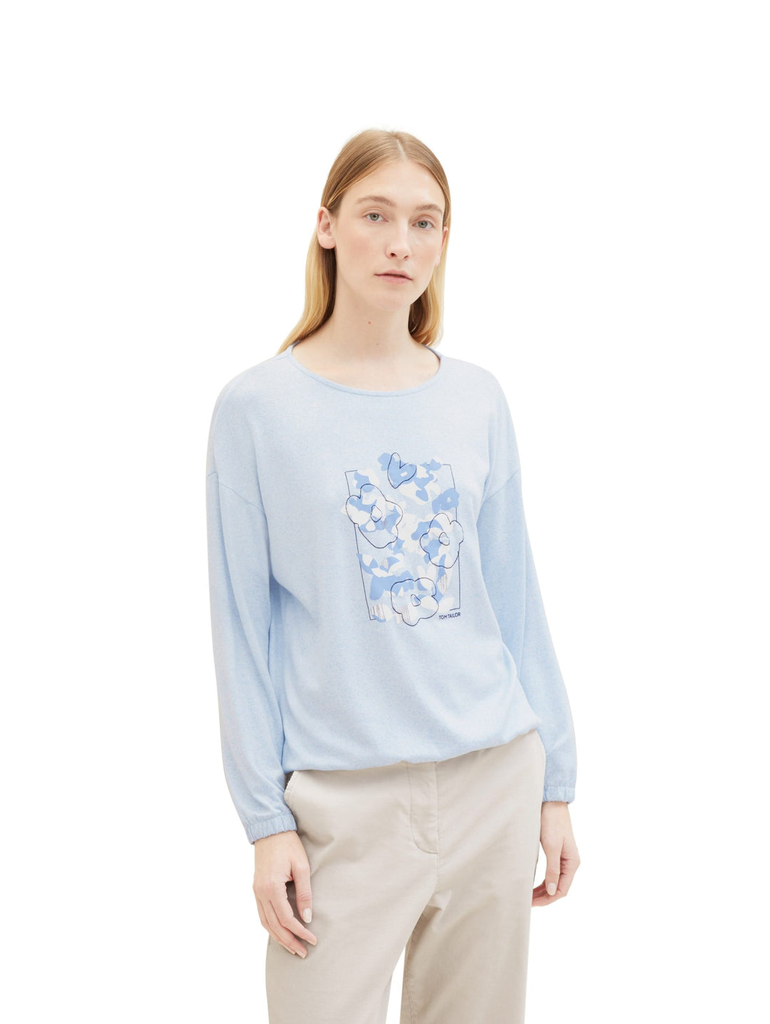 Long-sleeved shirt with LENZING (TM) ECOVERO (TM) - Blue