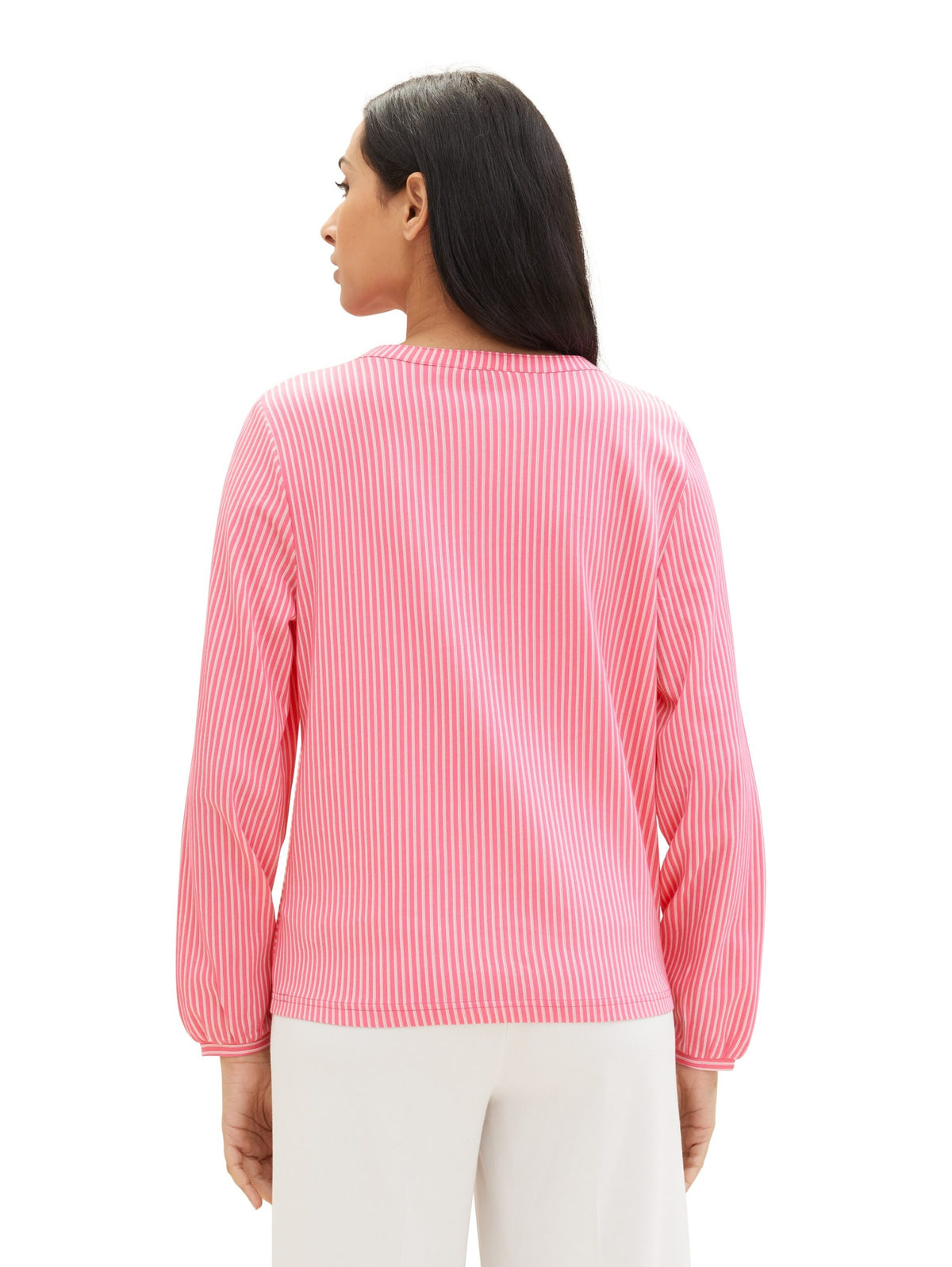Striped T-shirt blouse - Pink