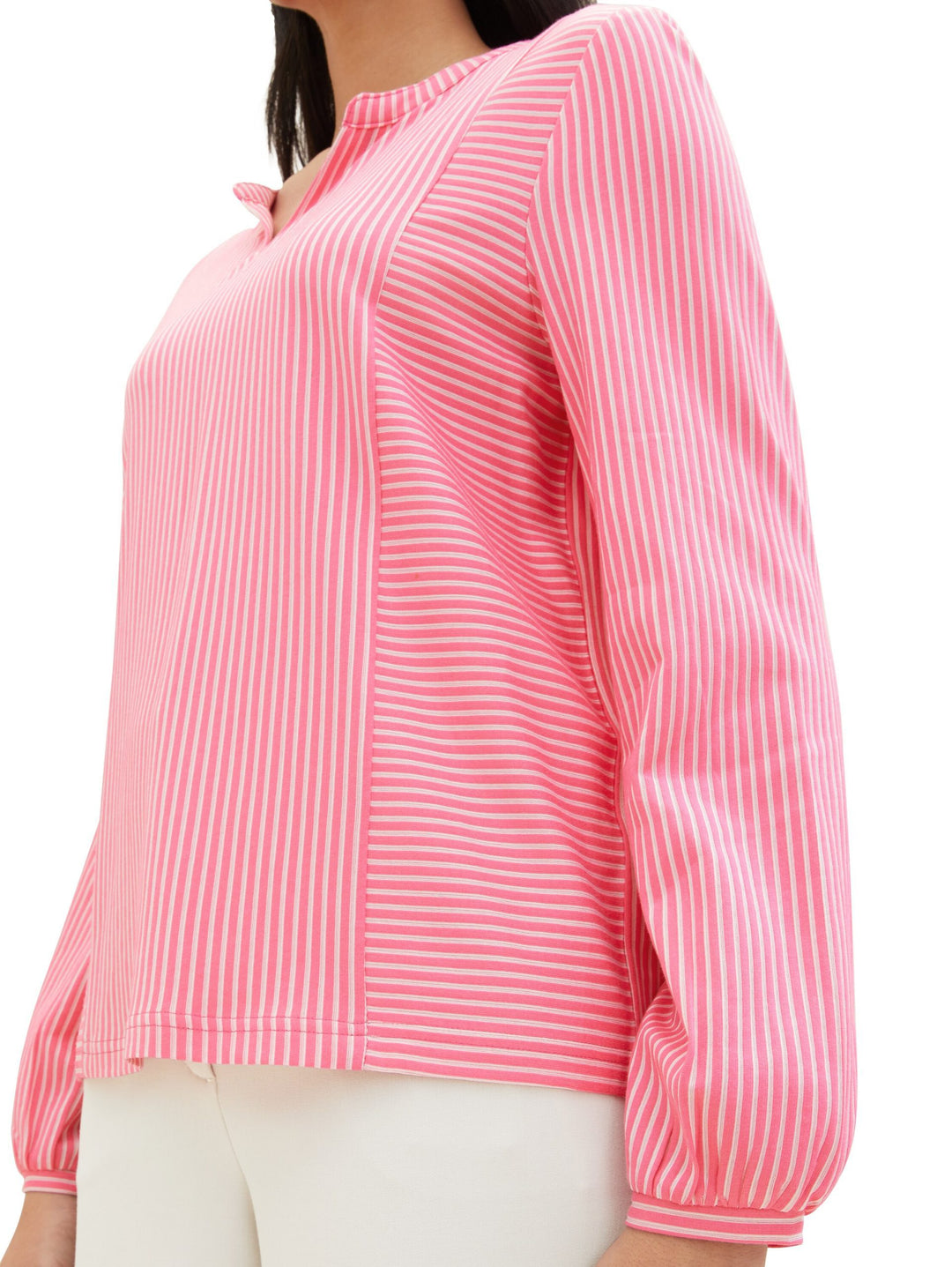 Striped T-shirt blouse - Pink