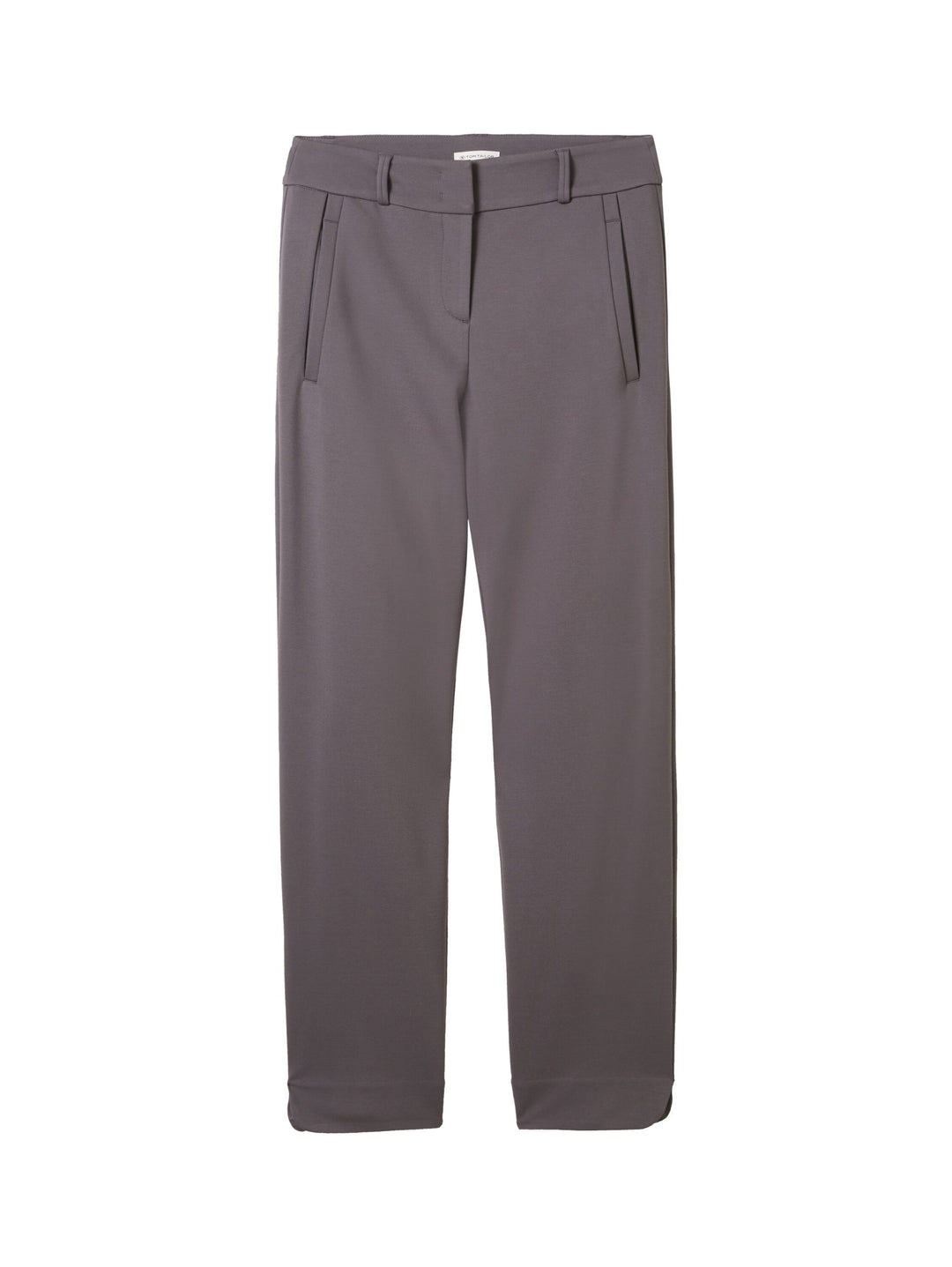Cropped Mia straight trousers - Gray