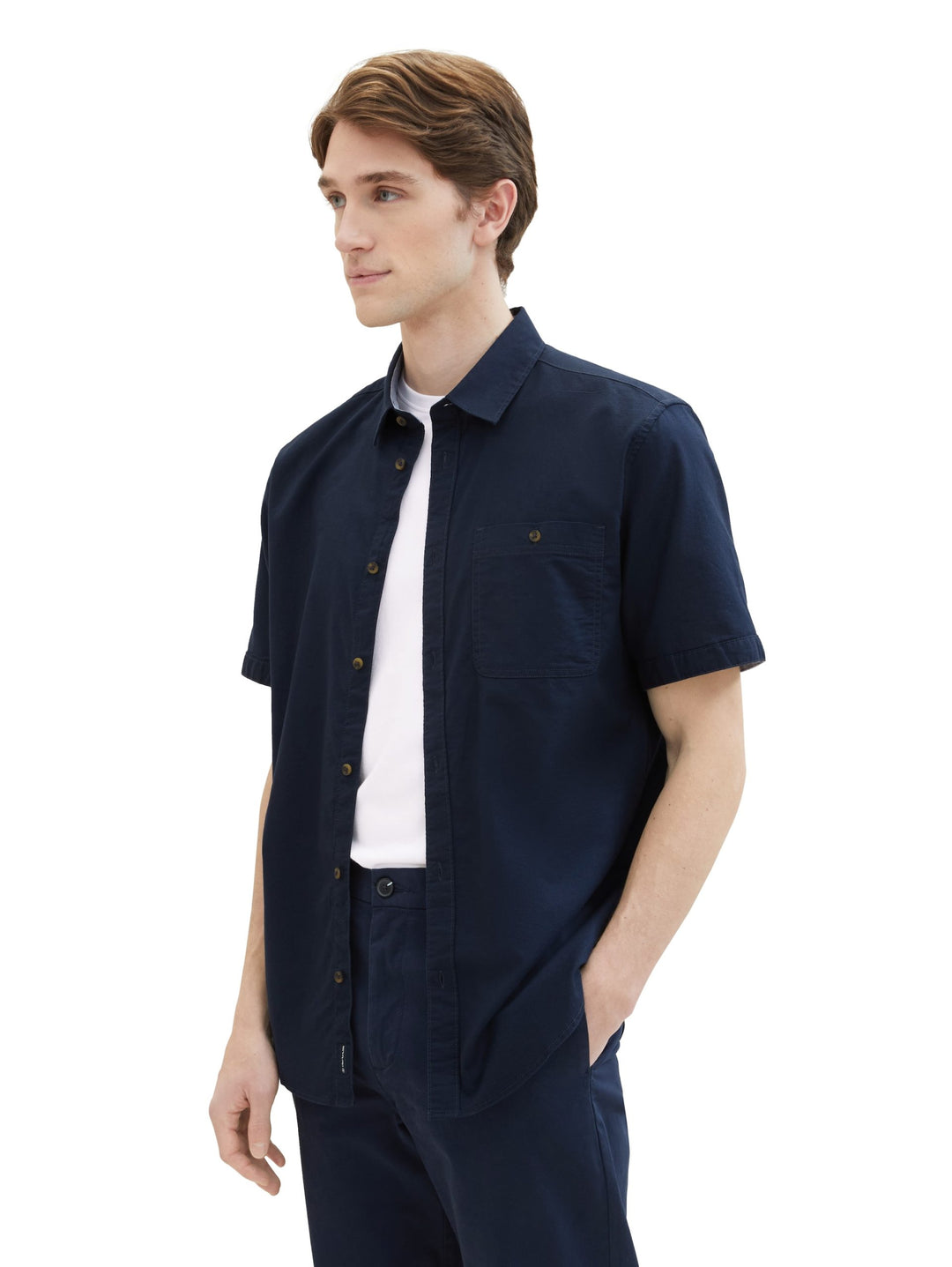 Basic short-sleeved shirt - Blue