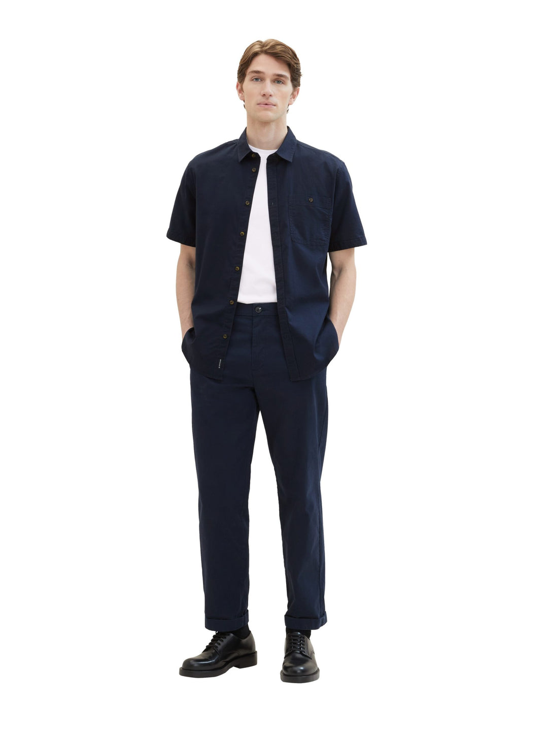 Basic short-sleeved shirt - Blue