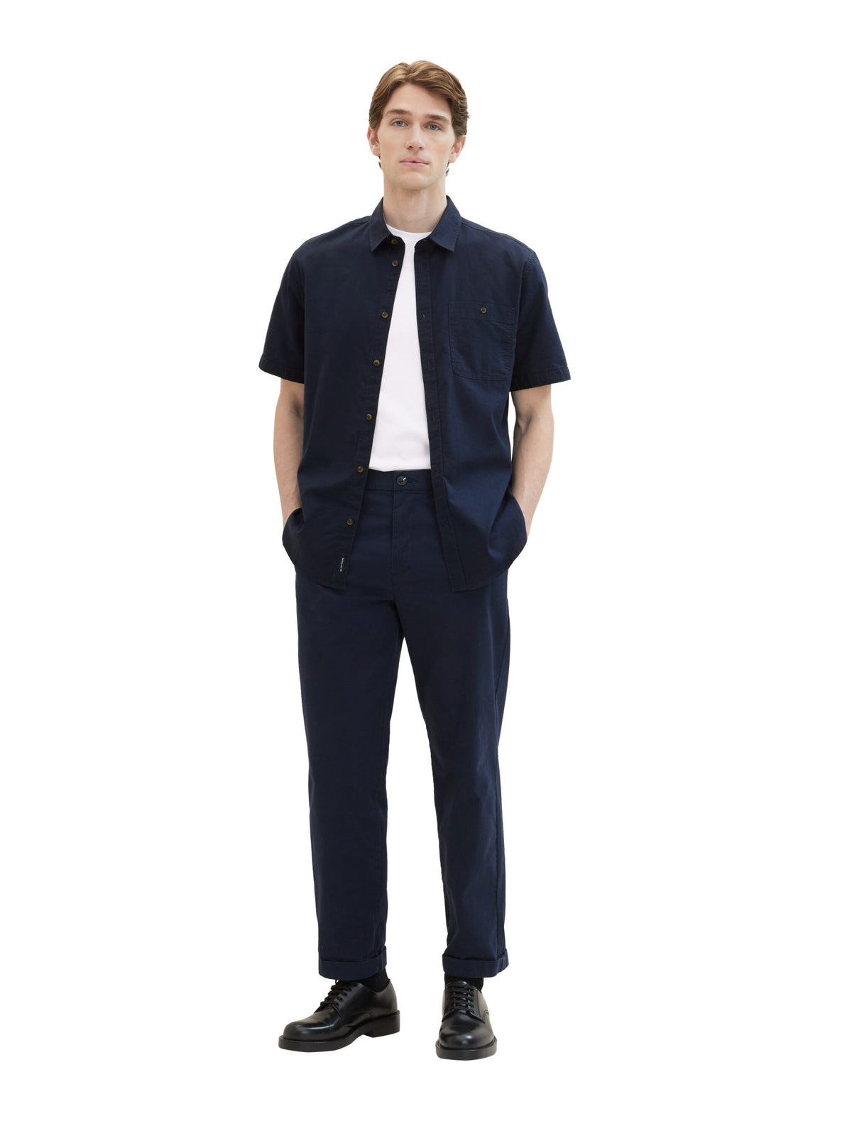 Basic short-sleeved shirt - Blue