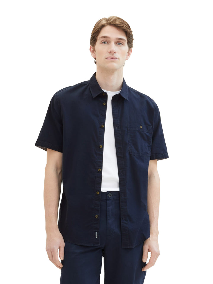 Basic short-sleeved shirt - Blue