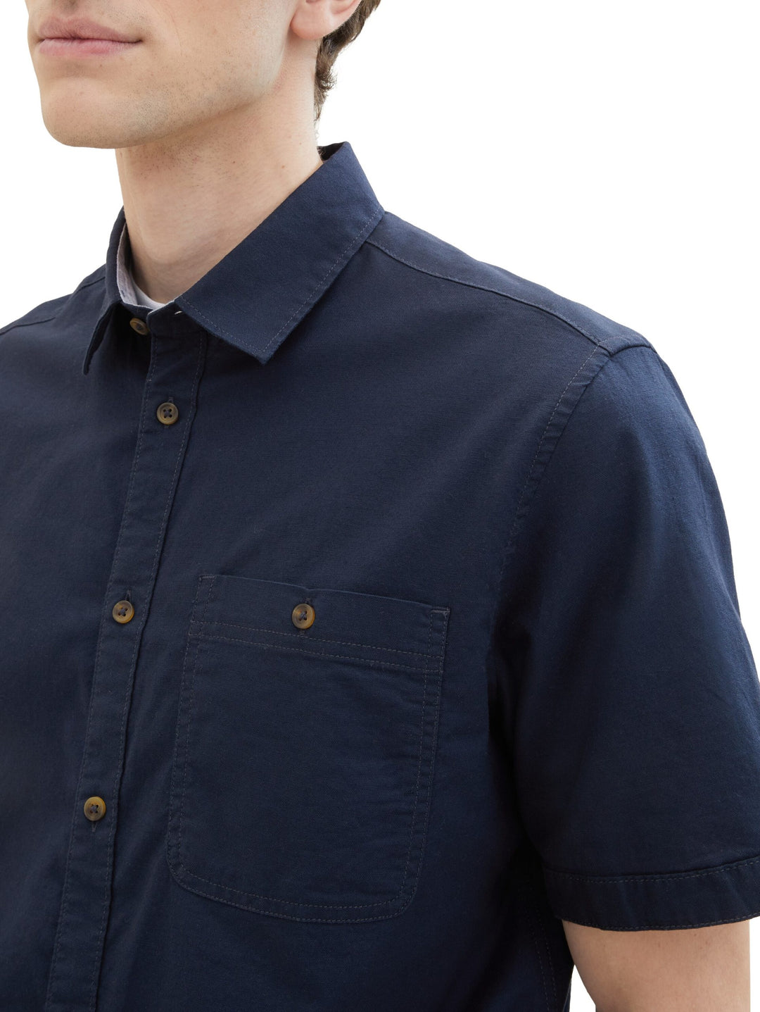 Basic short-sleeved shirt - Blue