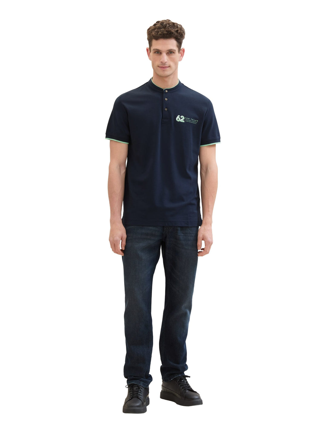 Polo shirt with a print - Blue