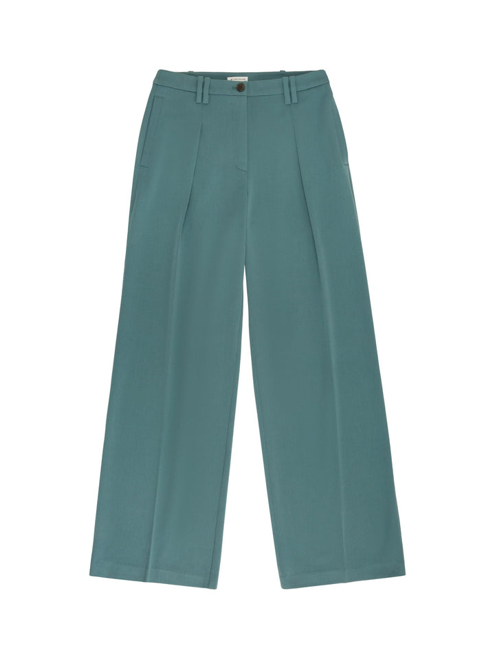 Lea wide leg trousers with recycled polyester - Green