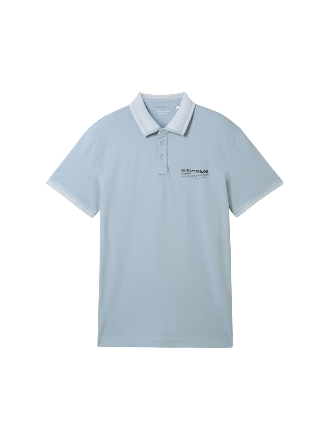 Polo shirt with a logo print - Blue