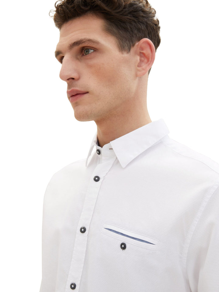 Textured shirt - White