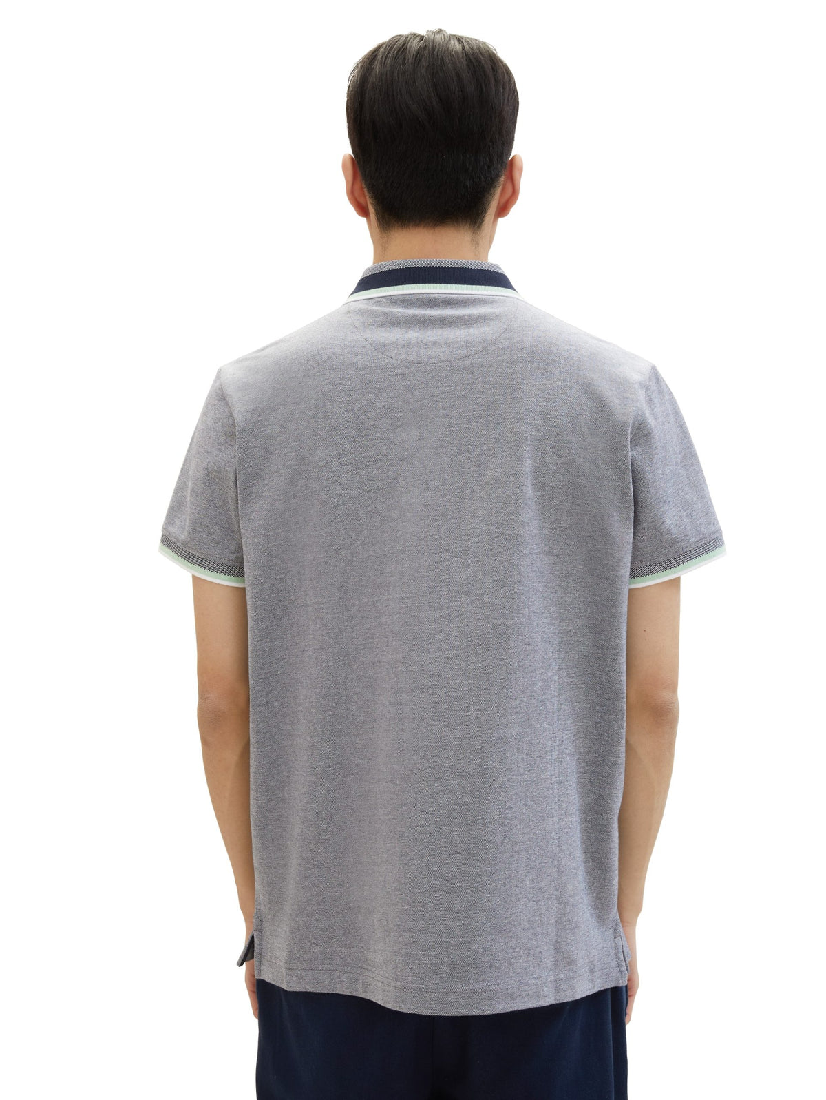Polo shirt with a piqué texture - Blue