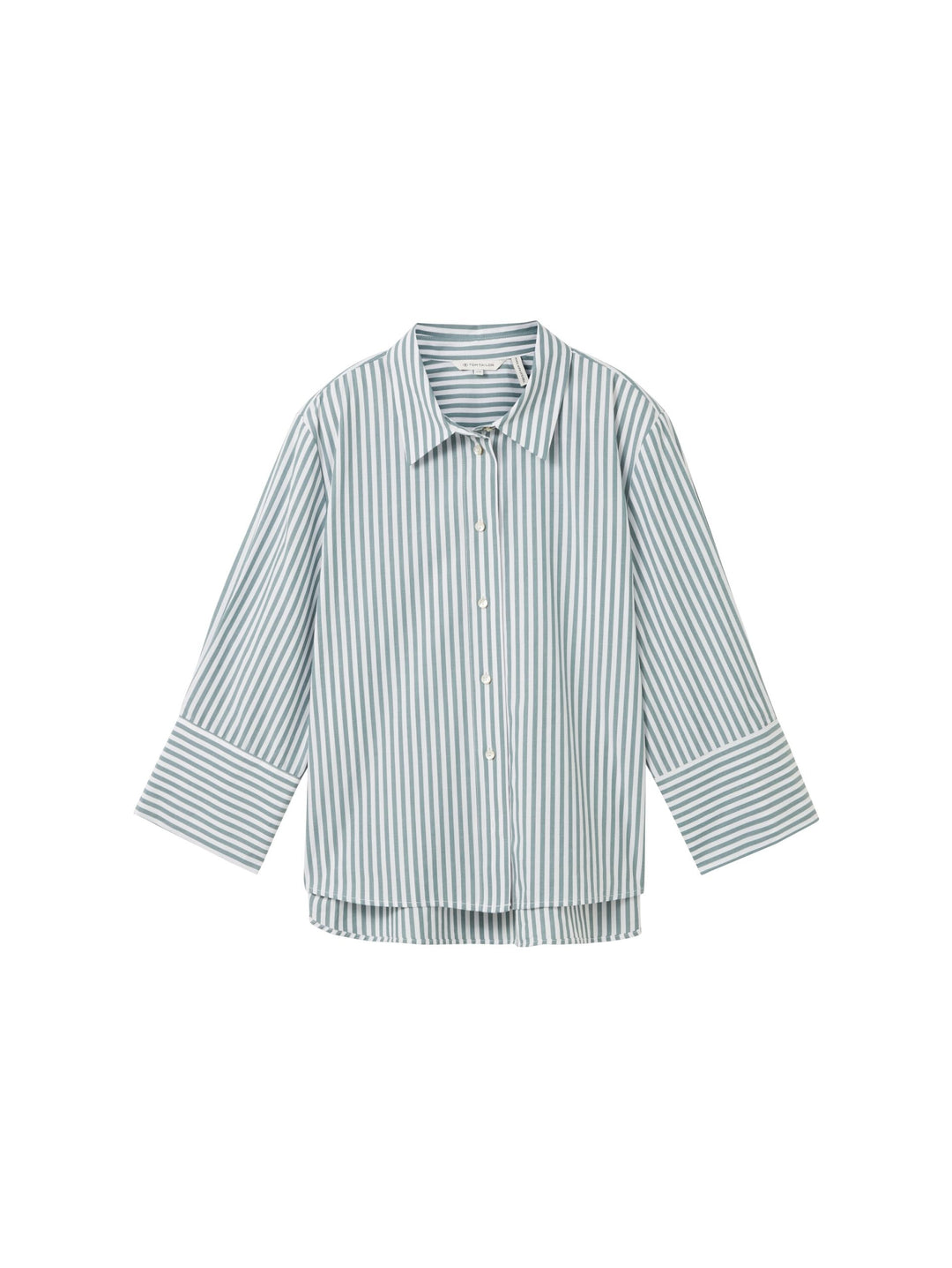 Striped blouse with TENCEL(TM) Lyocell - Orange