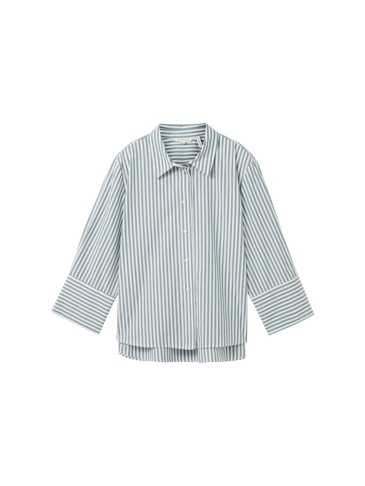 Striped blouse with TENCEL(TM) Lyocell - Orange
