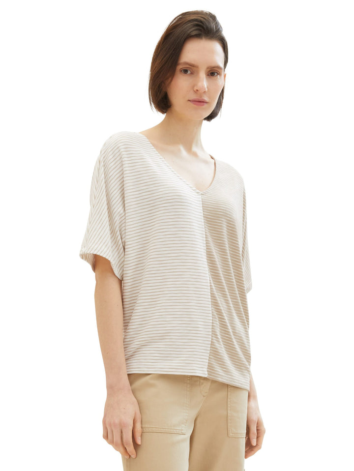 Striped T-shirt - Beige