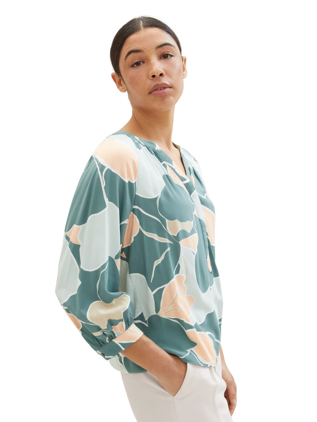 Blouse with LENZING (TM) ECOVERO (TM) - Green