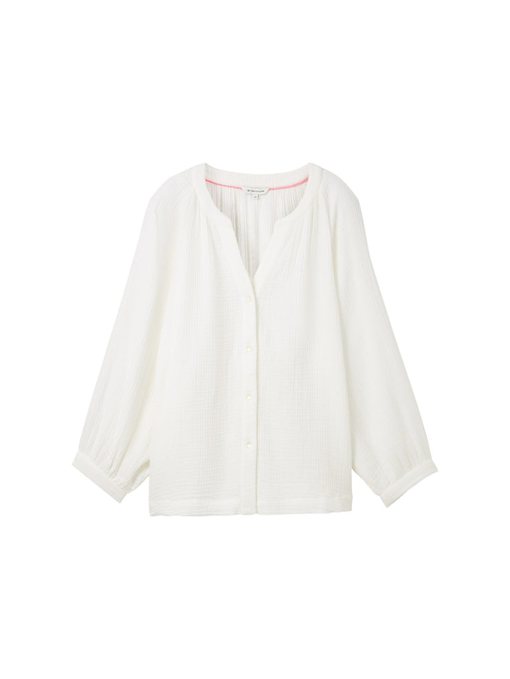 Crease-effect blouse - White