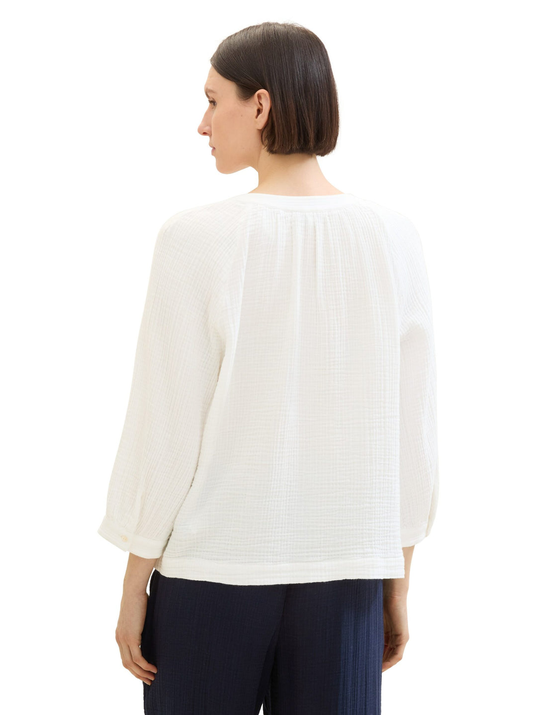 Crease-effect blouse - White