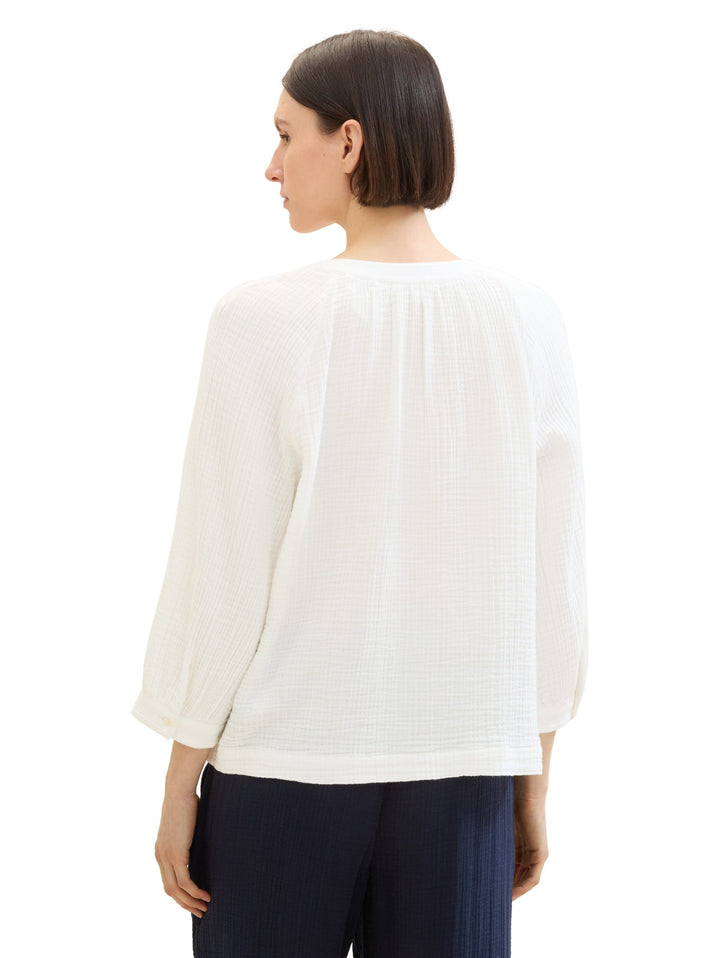 Crease-effect blouse - White