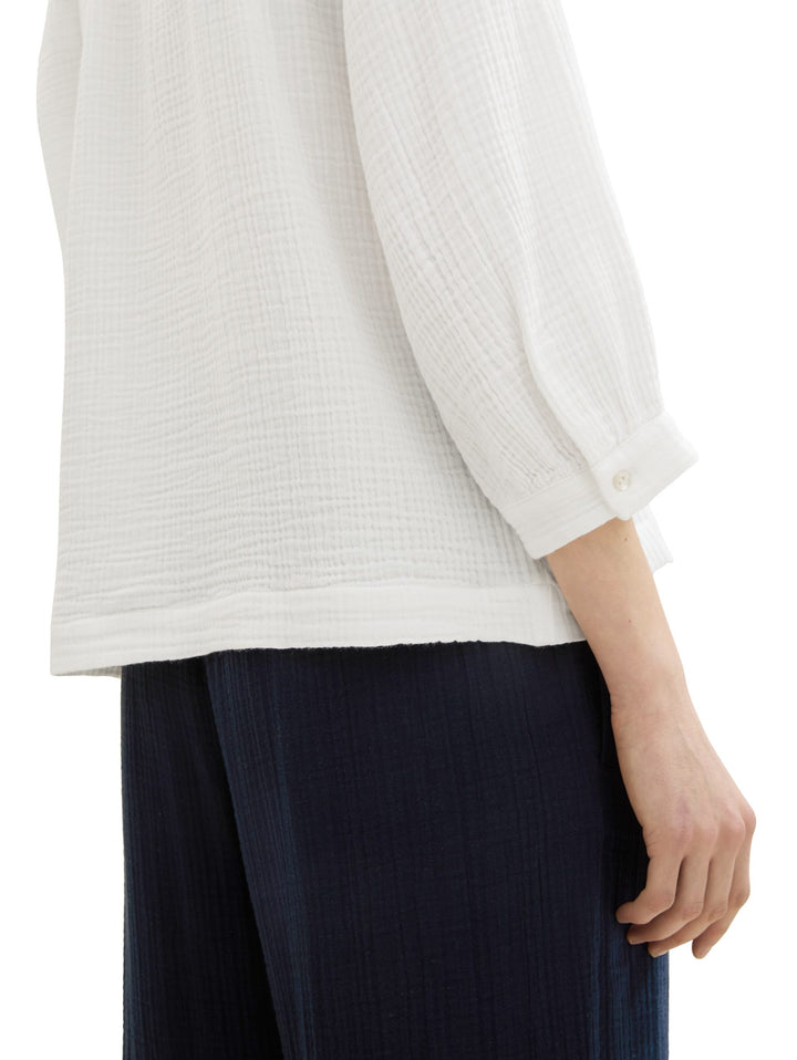 Crease-effect blouse - White