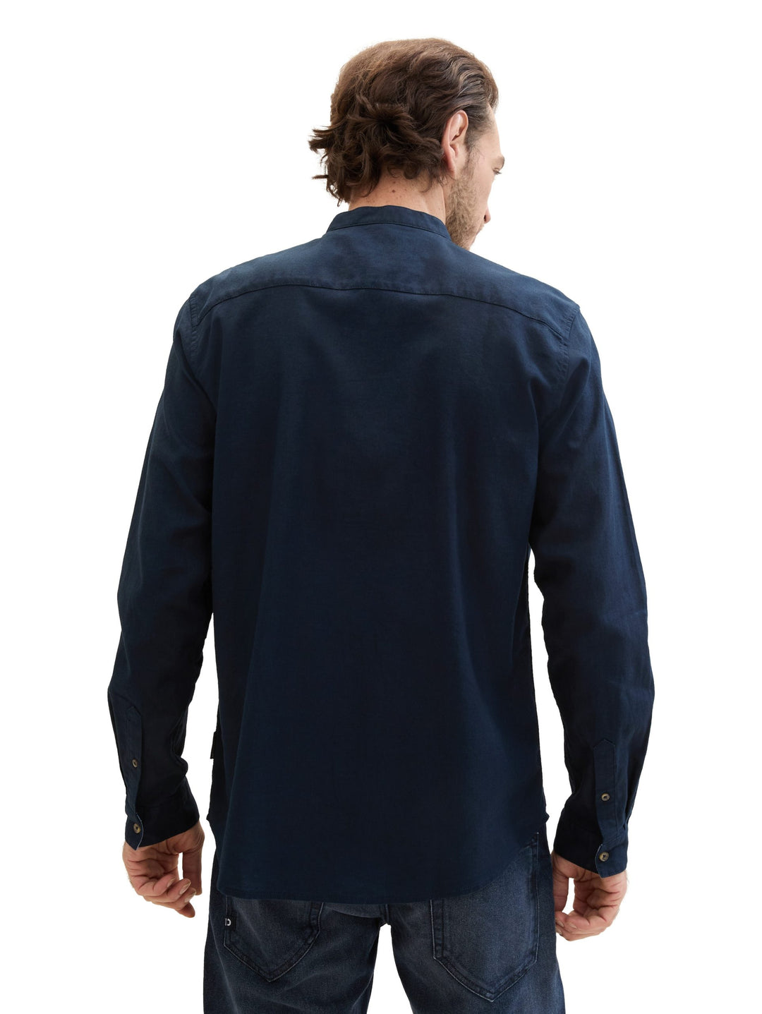 Shirt with linen - Blue