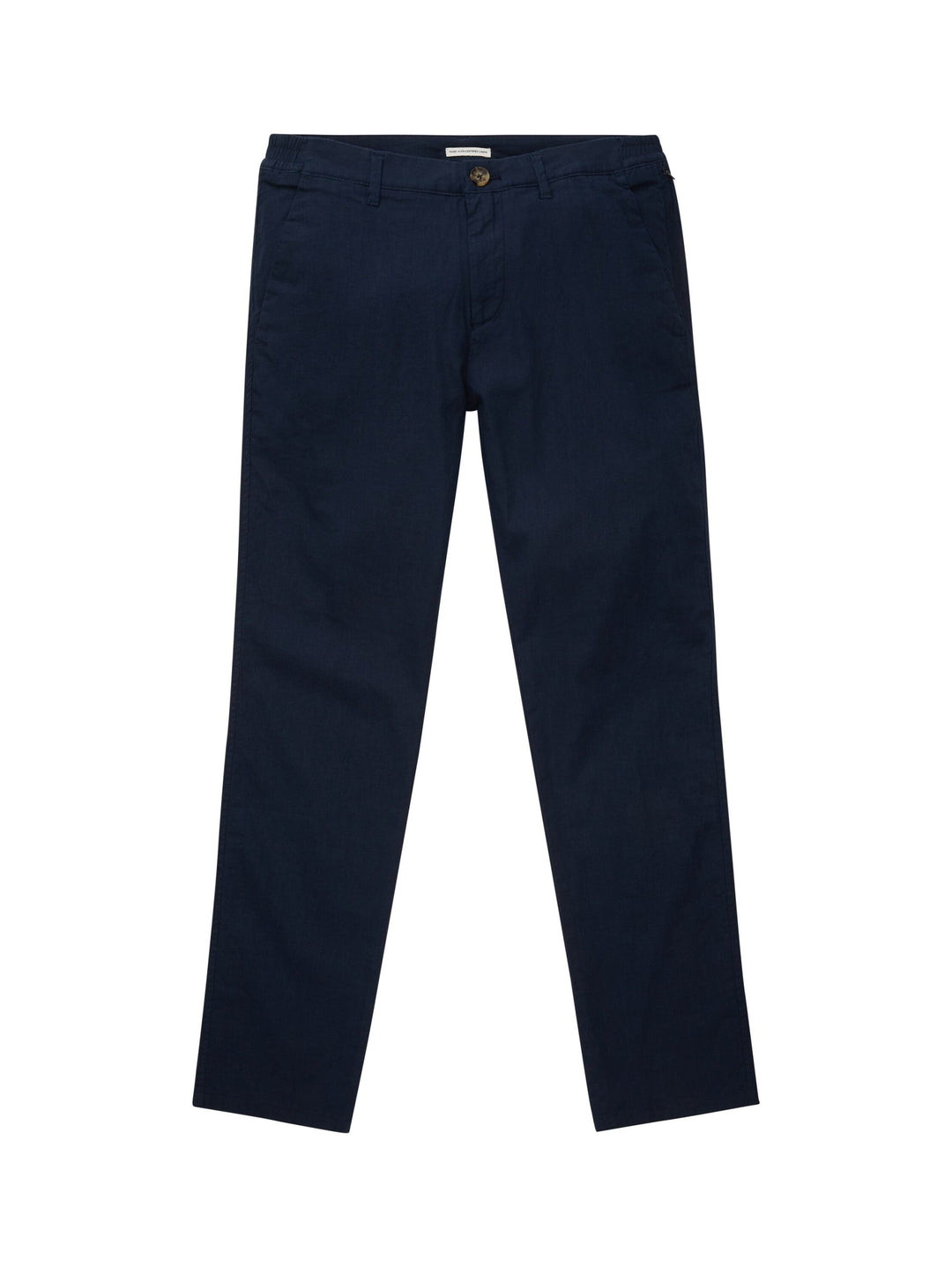 Regular chinos with linen - Blue