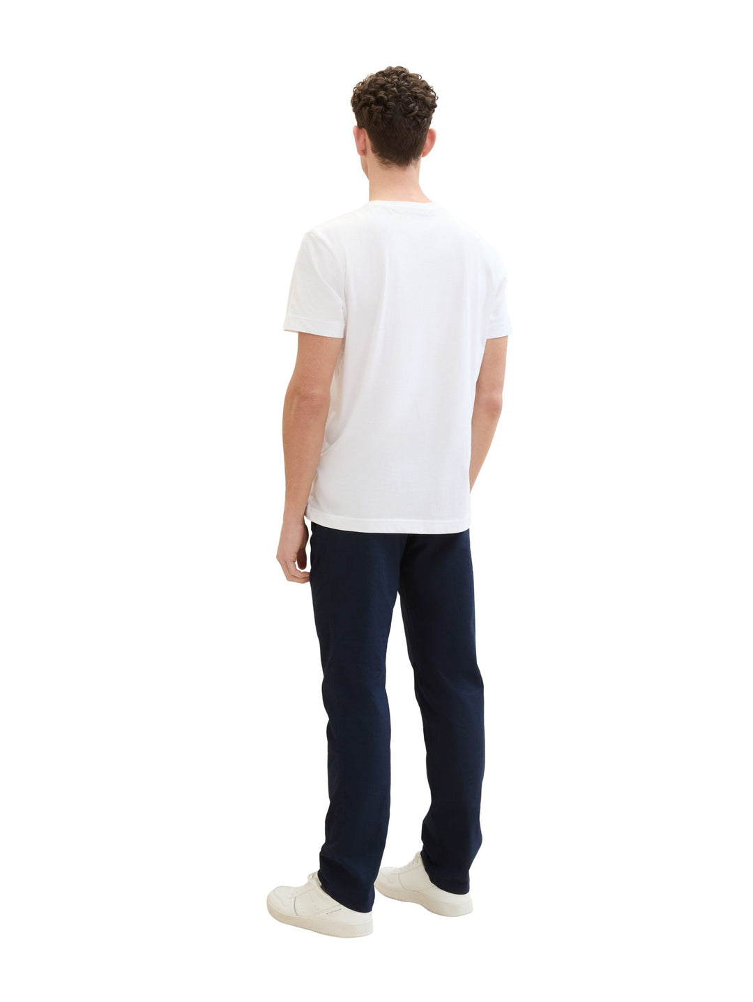 Regular chinos with linen - Blue