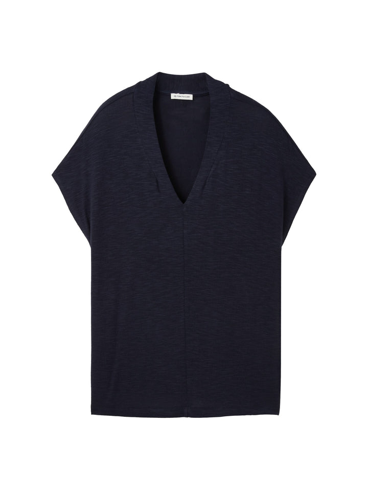 T-shirt with a V-neckline - Blue
