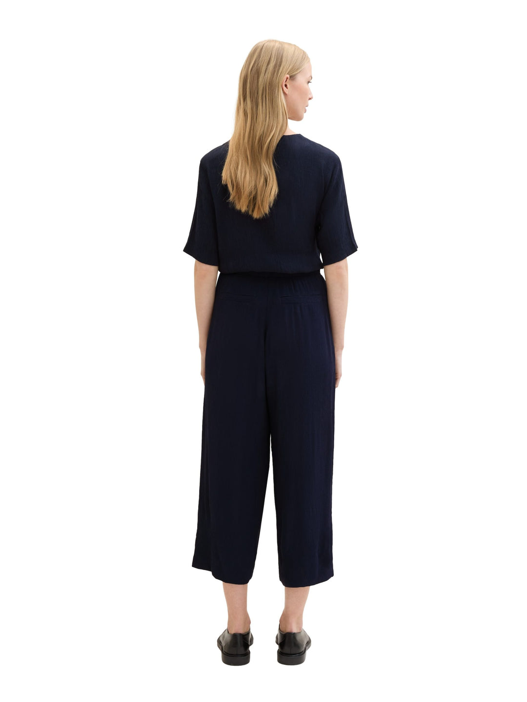 Cropped culotte trousers - Blue