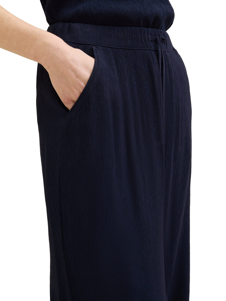 Cropped culotte trousers - Blue