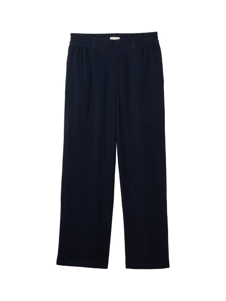 Trousers with wide legs - Blue