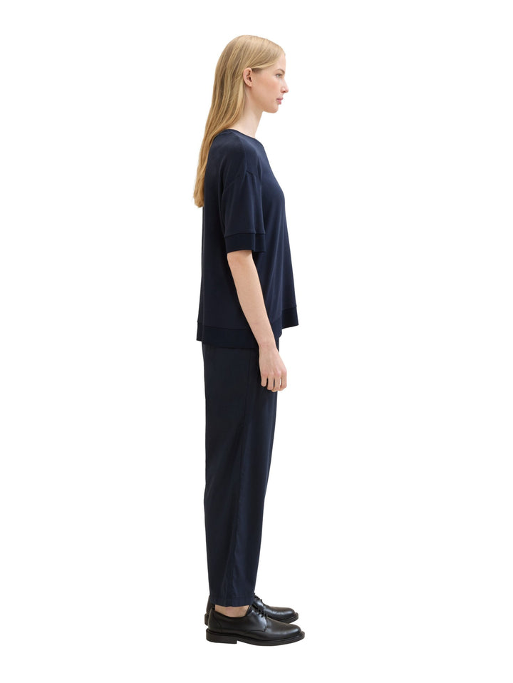 Loose-fit trousers with TENCEL™ Lyocell - Blue