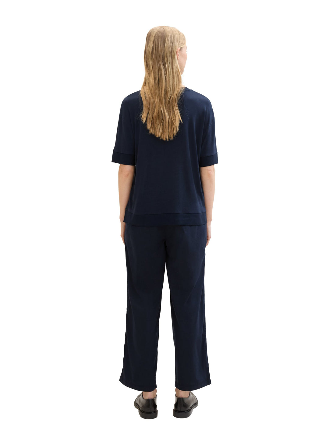 Loose-fit trousers with TENCEL™ Lyocell - Blue