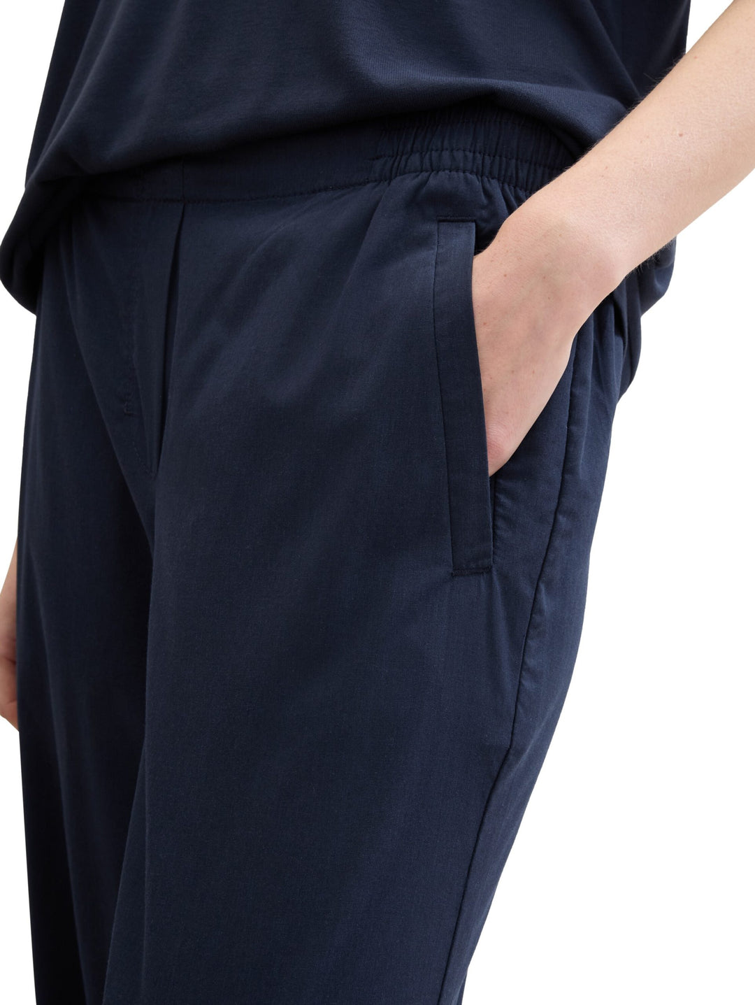 Loose-fit trousers with TENCEL™ Lyocell - Blue