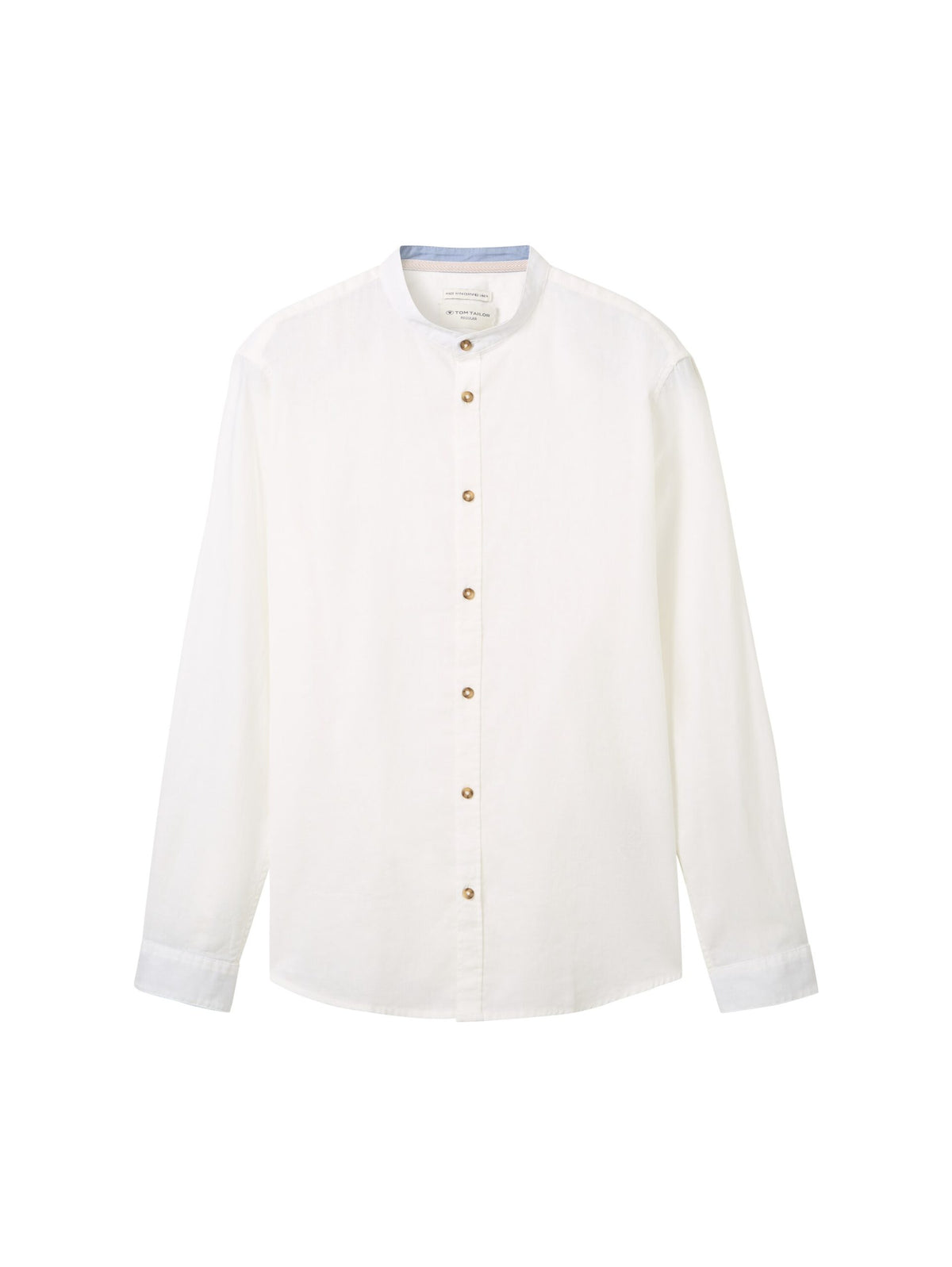Shirt with linen - White