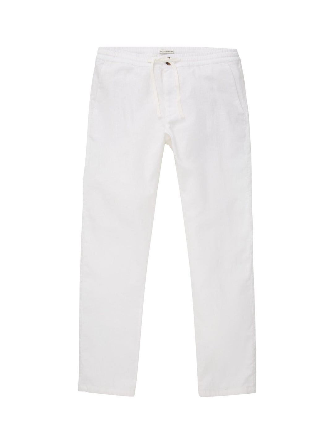 Trousers with linen - White