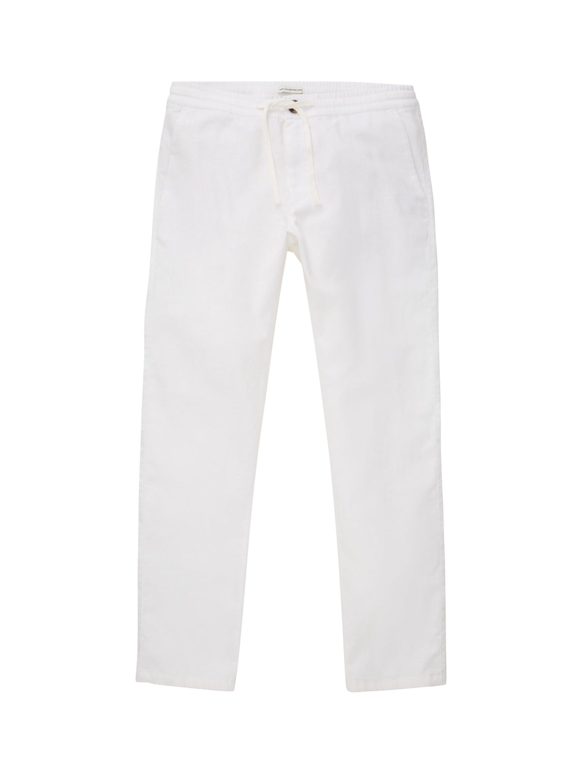 Trousers with linen - White
